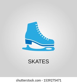 Skates icon. Skates symbol. Flat design. Stock - Vector illustration