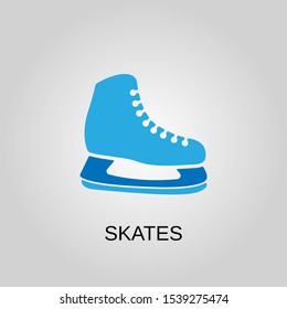 Skates icon. Skates symbol. Flat design. Stock - Vector illustration