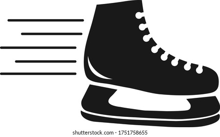 Icono de patines. Símbolo de patines. Diseño plano. Ilustración del vector