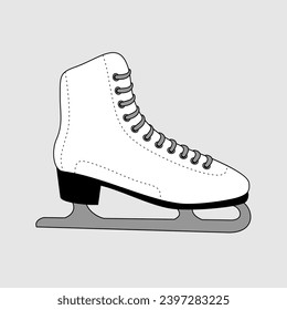 Skates icon vector. Ice Skate illustration sign. Figure skating symbol or logo.