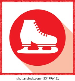 Skates icon vector illustration eps10. Isolated badge for website or app - stock infographics