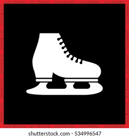 Skates icon vector illustration eps10. Isolated badge for website or app - stock infographics