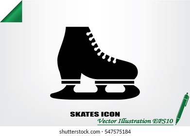Skates icon vector illustration eps10. Isolated badge for website or app - stock infographics
