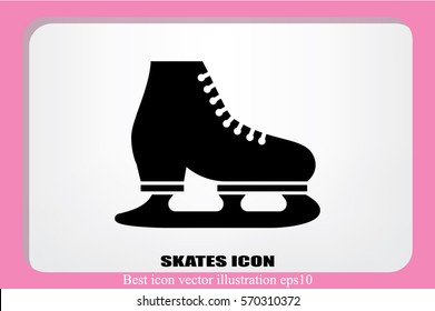 Skates icon vector illustration eps10. Isolated badge for website or app - stock infographics