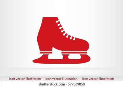 Skates icon vector illustration eps10. Isolated badge for website or app - stock infographics.