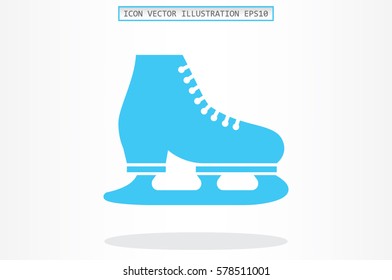 Skates icon vector illustration eps10. Isolated badge for website or app - stock infographics.