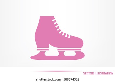 Skates icon vector illustration eps10. Isolated badge for website or app - stock infographics