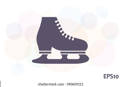 Skates icon vector illustration eps10. Isolated badge for website or app - stock infographics.