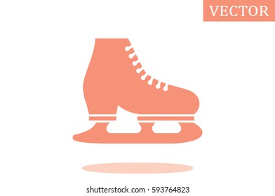 Skates icon vector illustration eps10. Isolated badge for website or app - stock infographics.