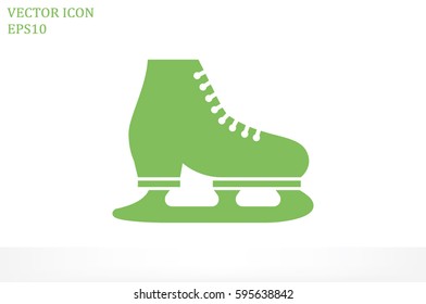 Skates icon vector illustration eps10. Isolated badge for website or app - stock infographics.