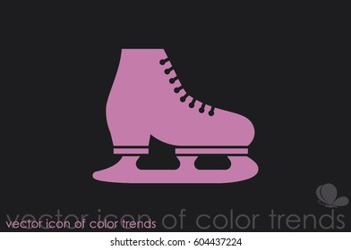 Skates icon vector illustration eps10. Isolated badge for website or app - stock infographics
