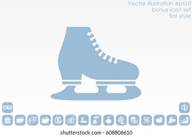 Skates icon vector illustration eps10. Isolated badge for website or app - stock infographics
