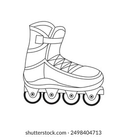 Diseño de símbolo de Ilustración vectorial de icono de patines