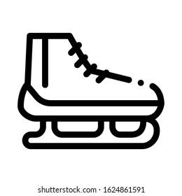 Skates Icon Vector. Outline Skates Sign. Isolated Contour Symbol Illustration