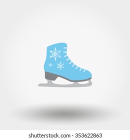 Skates. Icon for web and mobile application. Vector illustration on a white background. Flat design style.