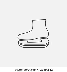 skates line icon, outline vector logo illustration, linear pictogram isolated on white