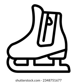 Skates line icon, Winter season concept, Skating sign on white background, Hockey skates symbol in outline style mobile concept web design. Vector graphics.