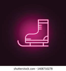 skates neon icon. Elements of web set. Simple icon for websites, web design, mobile app, info graphics