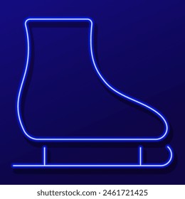 skates neon sign, modern glowing banner design, colorful modern design trend. Vector illustration.