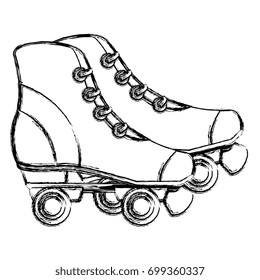 skates old isolated icon