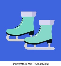 skates on a blue background