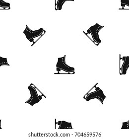 Skates pattern repeat seamless in black color for any design. Vector geometric illustration
