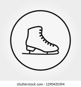 Skates. Universal icon for web and mobile application. Vector illustration on a white background. Editable Thin line.