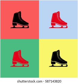 Skates vector  icon.