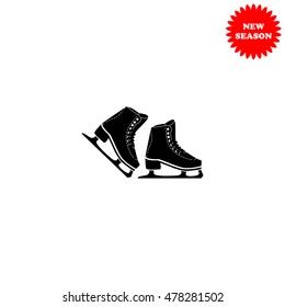 Skates vector icon isolated on white background.