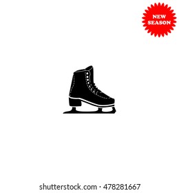 Skates vector icon isolated on white background.