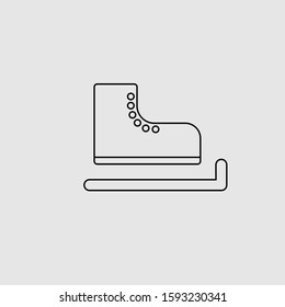 Skates vector icon. Lined flat sign for mobile concept and web design. Skates glyph icon. Symbol, logo illustration. Vector graphics
