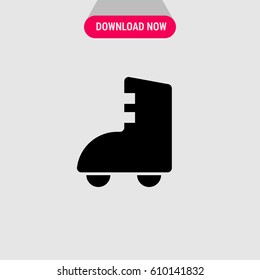 Skates Vector Icon, The symbol of skates on wheels. Simple, modern flat vector illustration for mobile app, website or desktop app