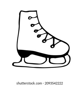 Skates vector illustration, hand drawing doodle