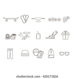 Skate-shop icons.