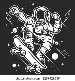 Astronaut Skateboard Wallpaper - WoodsLima