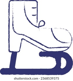 Skating Boots hand drawn vector illustration