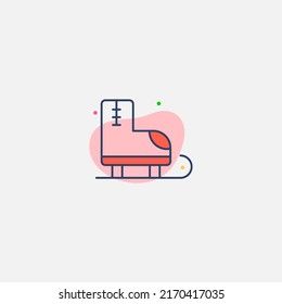 Skating boots icon sign vector,Symbol, logo illustration for web and mobile