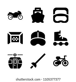 skating, chopper, natural and skate icons in Sport vector set. Graphics for web and design