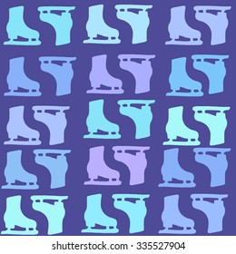 Skating doodle pattern. Ideal for cards, party  invitations, design, flyers