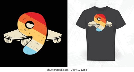 Skating Funny Vintage Skate T-shirt Design