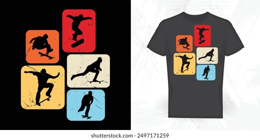 Diseño divertido de la camiseta del patinaje de Antiguas