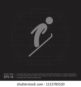 Skating Icon - Black Creative Background - Free vector icon