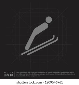 Skating Icon - Black Creative Background - Free vector icon