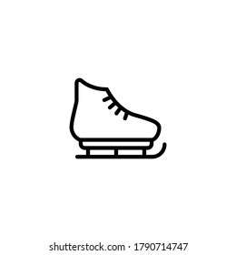 Skating icon  in black line style icon, style isolated on white background