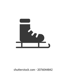 Skating Icon Black and White Vector Graphic