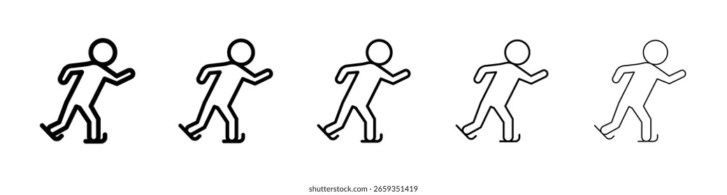 Icono de patinaje lleno de concepto de signo plano para el Diseño web.