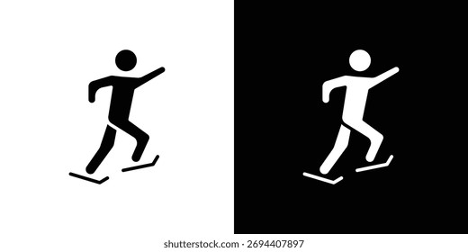 Skating icon illustration element design. black glyph icons