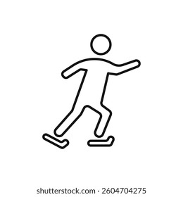 Skating icon isolated. simple vector icon on white background