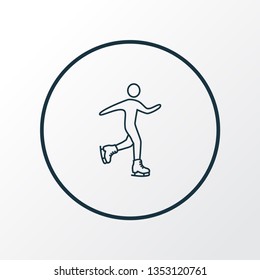Skating icon line symbol. Premium quality isolated skater element in trendy style.