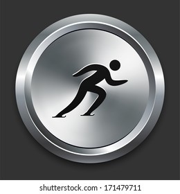 Skating Icon on Metallic Button Collection